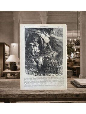 1869 Thomas Nast Pilgrim’s Progress Original Harper’s Weekly Engraving